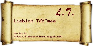 Liebich Tímea névjegykártya